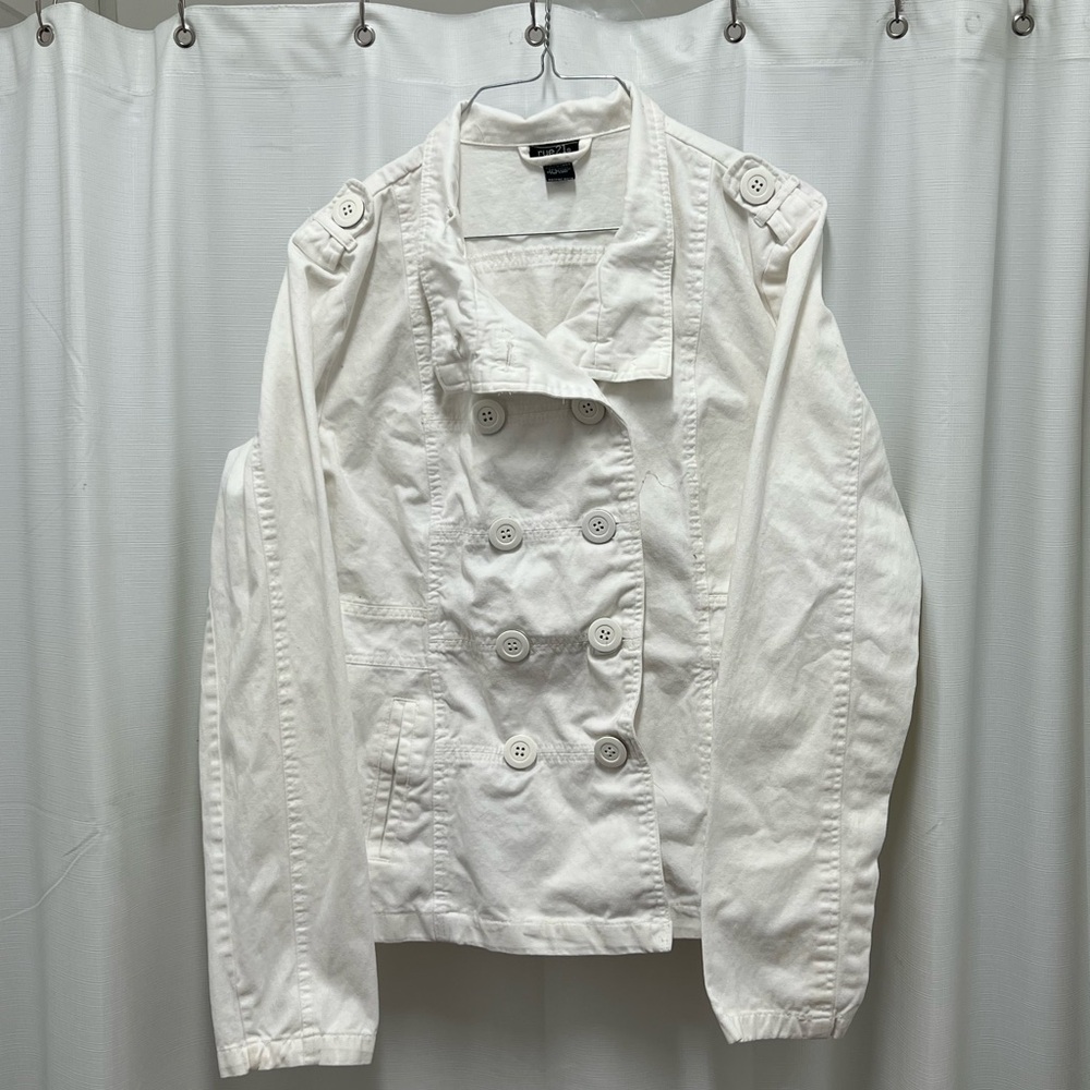 Rue21 white Double-Breasted Pea Coat